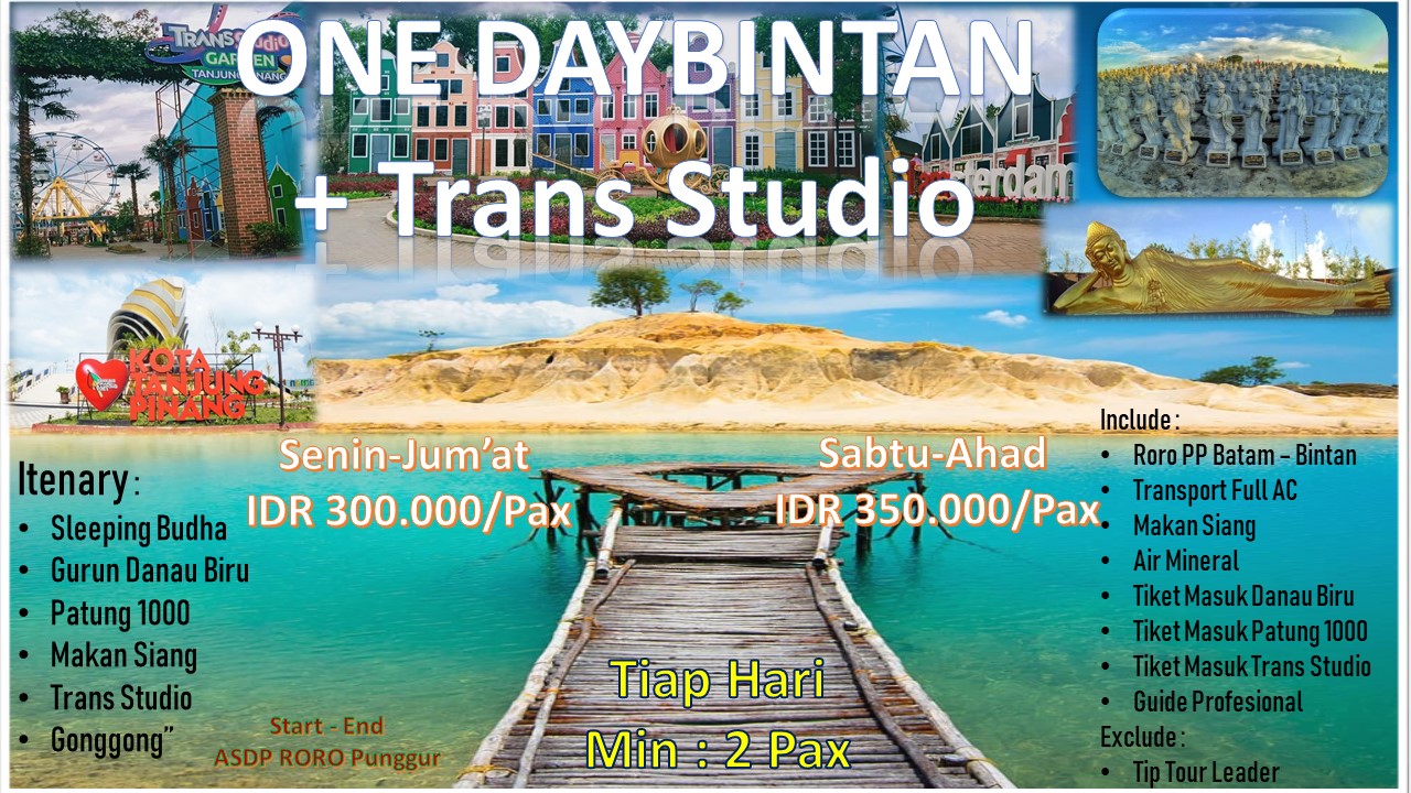 Paket Bintan Trans Studio 1 Hari PP Batam