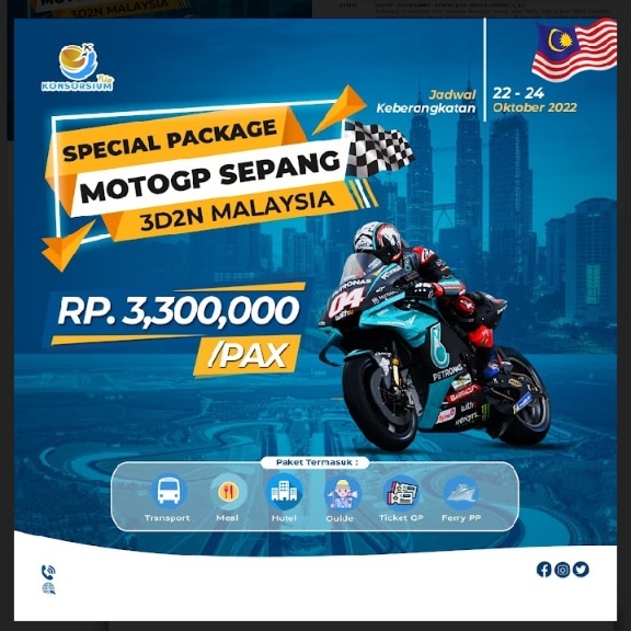 Tour Gabungan Special Moto GP via Batam PP